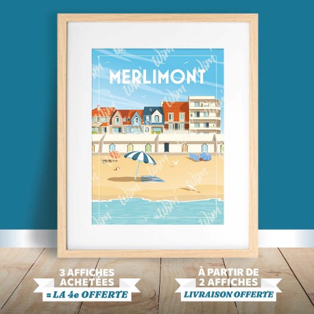 Affiche Merlimont - "Plage"