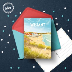 Carte Postale Wissant - "Plage" / 10x15cm