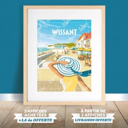 Affiche Wissant - "Balade sur la digue"