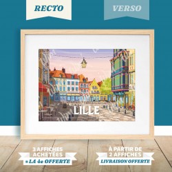 Affiche Lille - "Place Louise de Bettignies"