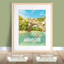 Ardèche - "Vallon-Pont-d'Arc" Poster