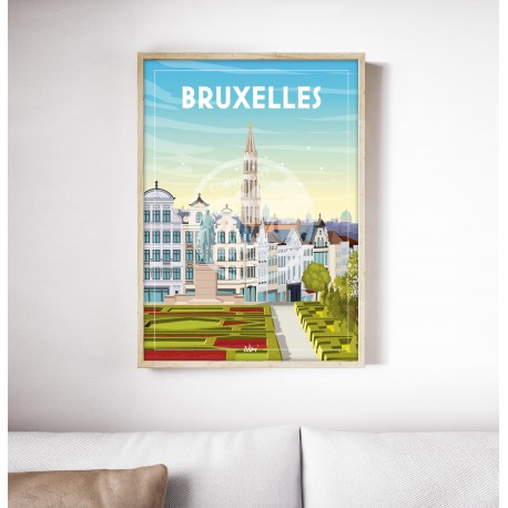 Affiche Bruxelles 50x70cm