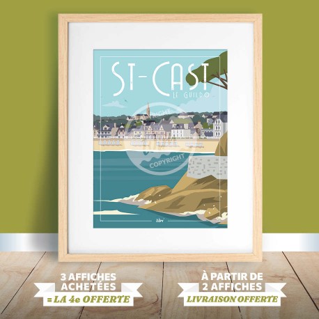 Affiche Saint-Cast-le-Guildo - "Côté Plage"