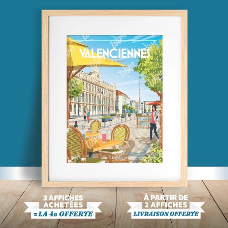 Valenciennes - "Détente sur la Place d'Armes" Poster