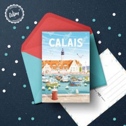 Calais - "Promenade" Postcard  / 10x15cm