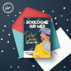 Carte Postale Boulogne-sur-Mer - "La Criée" /  10x15cm