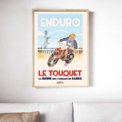 Affiche Le Touquet - "Passion Enduro" / 50x70cm