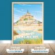 Affiche Le Mont-Saint-Michel 50x70cm