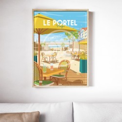 Affiche Le Portel - "Place de la République" 50x70cm